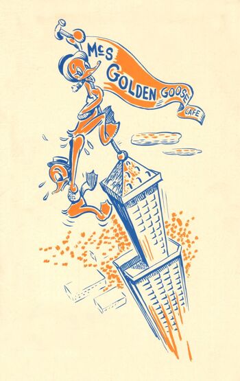 MC's Golden Goose Cafe, Smith Tower, Seattle des années 1940 - A2 (420 x 594 mm) impression d'archives (sans cadre) 1