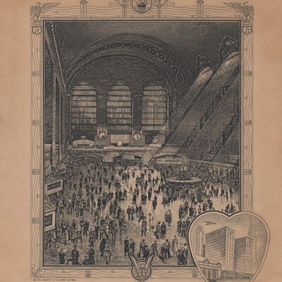 Commodore Hotel, Grand Central New York 1945 - A2 (420x594 mm) Stampa d'archivio (senza cornice)