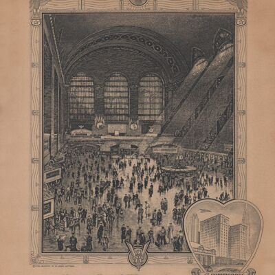 Commodore Hotel, Grand Central New York 1945 - 50x76cm (20x30 inch) Archival Print (Unframed)