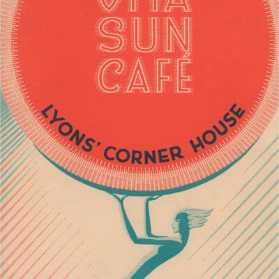 Vita-Sun Café, Lyons' Corner House London 1920s - A4 (210x297mm) Archival Print (Unframed)