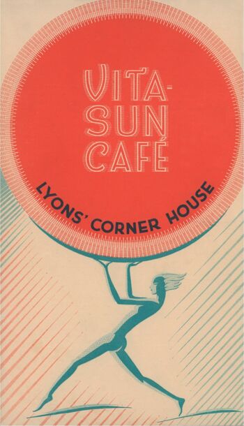 Vita-Sun Café, Lyon's Corner House Londres des années 1920 - A1 (594x840mm) Tirage d'archives (Sans cadre) 1
