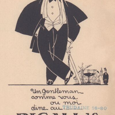 Pigall's, Paris 1921 - A3+ (329 x 483 mm, 13 x 19 Zoll) Archivdruck (ungerahmt)