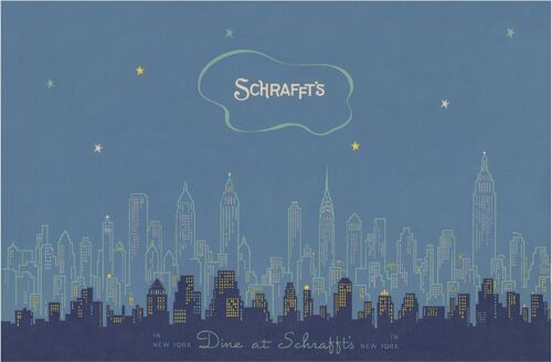 Schrafft's Manhattan Skyline New York Panorama, 1939 - 50x76cm (20x30 inch) Archival Print (Unframed)