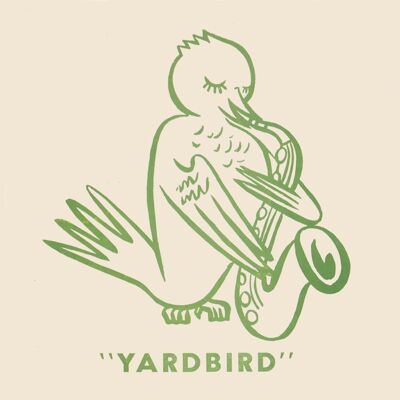 "Yardbird" from the Original Birdland, New York 1950s - 21x21cm (approx. 8x8 inch) Archival Print (Unframed)