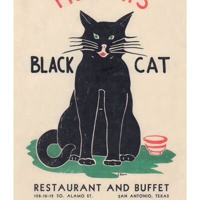 Frenchy's Black Cat, San Antonio Texas 1940s/1950s - Front - A4 (210x297mm) Archival Print(s) (Unframed)