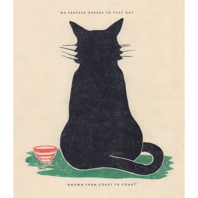 Frenchy's Black Cat, San Antonio Texas 1940er/1950er Jahre - Rückseite - A4 (210x297mm) Archival Print(s) (ungerahmt)