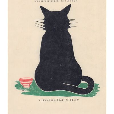 Frenchy's Black Cat, San Antonio Texas 1940s/1950s - Rear - A4 (210x297mm) Archival Print(s) (Unframed)