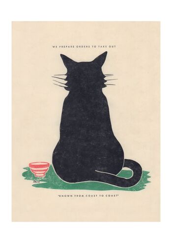 Frenchy's Black Cat, San Antonio Texas des années 1940/1950 - Arrière - A2 (420x594mm) Tirage d'archives (Sans cadre) 1