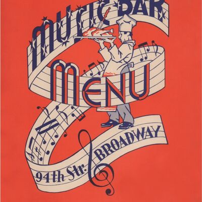 Music Bar, Nueva York 1941 - Impresión de archivo A3 (297x420 mm) (sin marco)