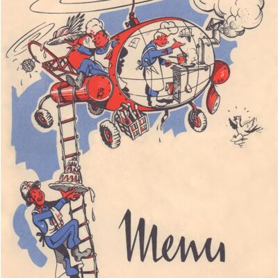 Banquet Des Sapeurs-Pompiers, Paris 1960 - A2 (420x594mm) Stampa d'archivio (senza cornice)