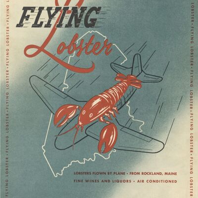 Le homard volant, New York des années 1950 - A3 (297x420mm) impression d'archives (sans cadre)