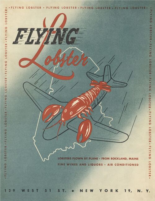 The Flying Lobster, New York 1950s - A2 (420x594mm) Archival Print (Unframed)