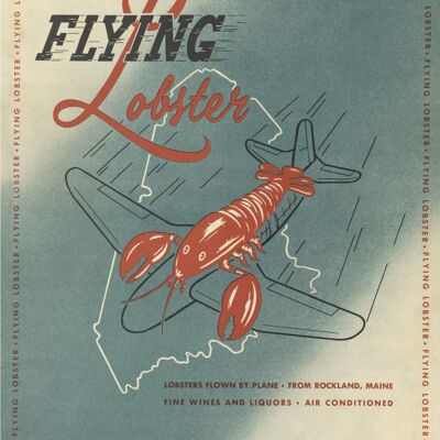 The Flying Lobster, New York 1950s - A1 (594x840mm) Archival Print (Unframed)