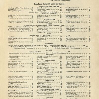 The Raleigh Hotel Wheatless Dinner, Washington D.C. 1917 - A4 (210 x 297 mm) Archivdruck (ungerahmt)