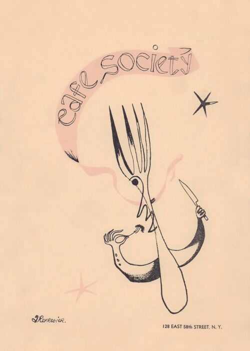 Cafe Society, New York 1943 - A4 (210x297mm) Archival Print (Unframed)