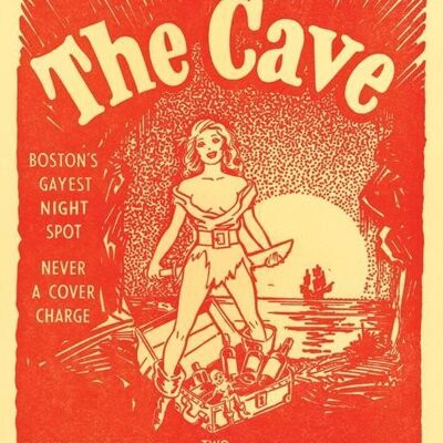 Steuben's The Cave, Boston, década de 1950 - Impresión de archivo A3 + (329x483 mm, 13x19 pulgadas) (sin marco)