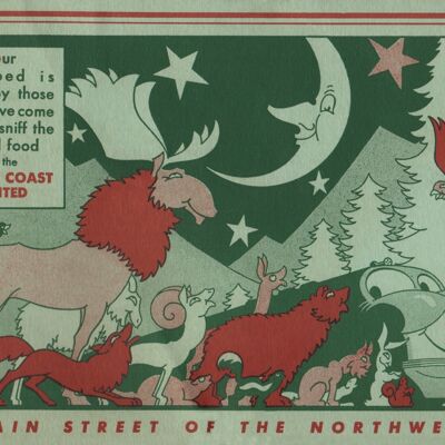 North Coast Limited Main Street del Nord Ovest 1951 - 50x76 cm (20x30 pollici) Stampa d'archivio (senza cornice)
