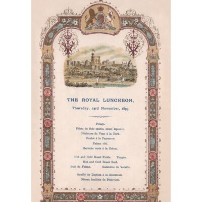 Das königliche Mittagessen, Windsor Castle 1899 - A4 (210 x 297 mm) Archivdruck (ungerahmt)