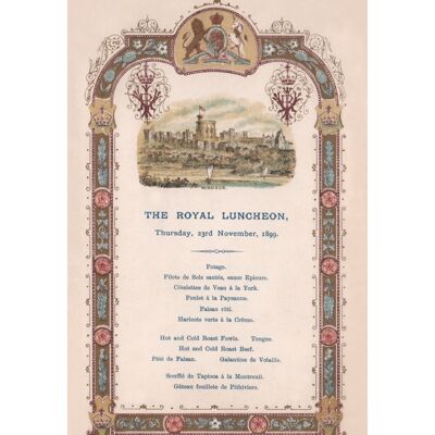 Il pranzo reale, Castello di Windsor 1899 - A3+ (329 x 483 mm, 13 x 19 pollici) Stampa d'archivio (senza cornice)