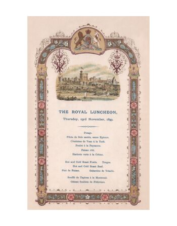 Le déjeuner royal, château de Windsor 1899 - A3+ (329 x 483 mm, 13 x 19 pouces) impression d'archives (sans cadre)