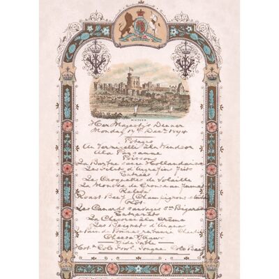 Her Majesty's Dinner, Windsor Castle 1894 - A4 (210x297mm) Archival Print (Unframed)