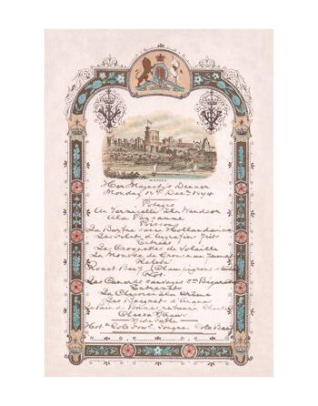 Le dîner de sa majesté, château de Windsor 1894 - A4 (210x297mm) impression d'archives (sans cadre)