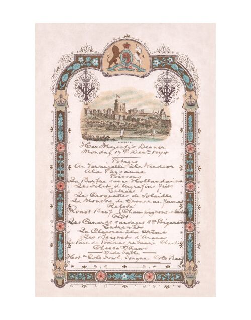 Her Majesty's Dinner, Windsor Castle 1894 - A3 (297x420mm) Archival Print (Unframed)