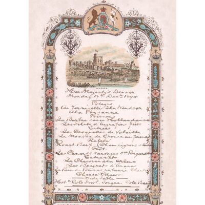 Cena di Sua Maestà, Castello di Windsor 1894 - A3+ (329 x 483 mm, 13 x 19 pollici) Stampa d'archivio (senza cornice)