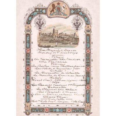 Her Majesty's Dinner, Windsor Castle 1894 - A2 (420x594mm) Archival Print (Unframed)
