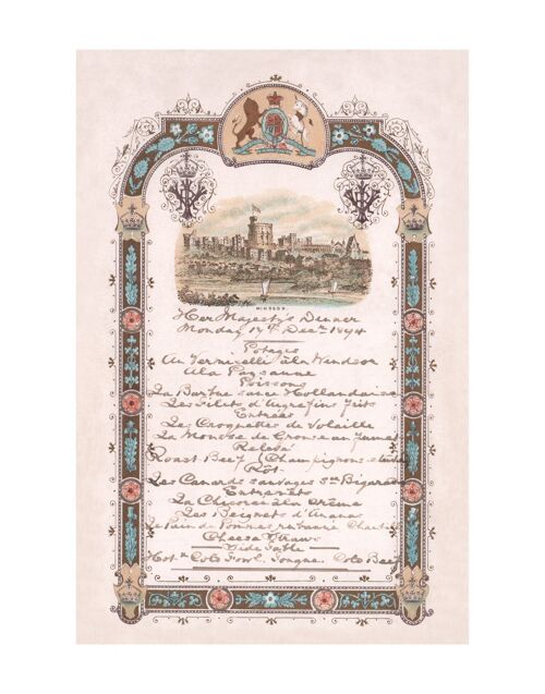 Her Majesty's Dinner, Windsor Castle 1894 - A1 (594x840mm) Archival Print (Unframed)