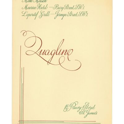 Quaglino's, Londra, 1939 - A4 (210 x 297 mm) Stampa d'archivio (senza cornice)