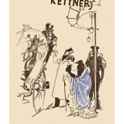 Kettner's, London 1955 - A4 (210x297mm) Archivdruck (ungerahmt)