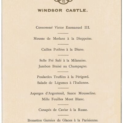 Windsor Castle Lunch 18. November 1903 - A3 (297 x 420 mm) Archivdruck (ungerahmt)