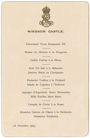 Déjeuner du château de Windsor le 18 novembre 1903 - A3+ (329 x 483 mm, 13 x 19 pouces) impression d'archives (sans cadre)