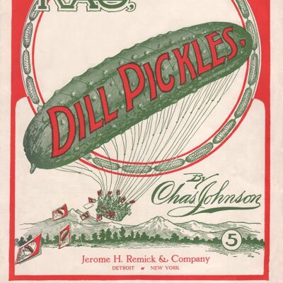 Dill Pickles Rag Charles Johnson Sheet Music 1906 onward - 50x76cm (20x30 inch) Archival Print (Unframed)