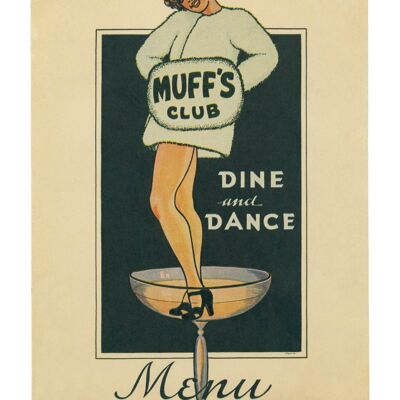 Muff's Club, Modesto, Kalifornien, 1940er Jahre - A4 (210 x 297 mm) Archivdruck (ungerahmt)