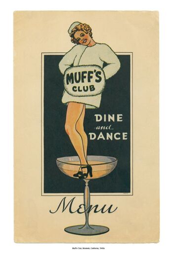 Muff's Club, Modesto, Californie, années 1940 - impression d'archives A3 (297 x 420 mm) (sans cadre) 3