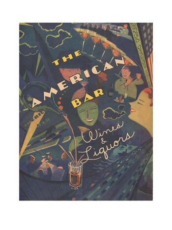 The American Bar, New York des années 1930 - A4 (210x297mm) impression d'archives (sans cadre) 1