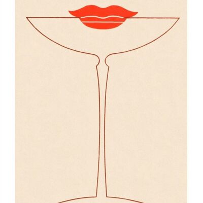 Cocktail Kiss, Long Beach, Kalifornien 1930er Jahre - A4 (210 x 297 mm) Archival Print (ungerahmt)