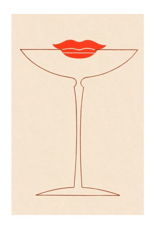 Cocktail Kiss, Long Beach, California 1930s - 50x76cm (20x30 inch) Archival Print (Unframed)