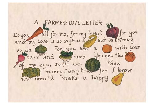 A Farmers Love Letter, 1909 - A4 (210x297mm) Archival Print (Unframed)