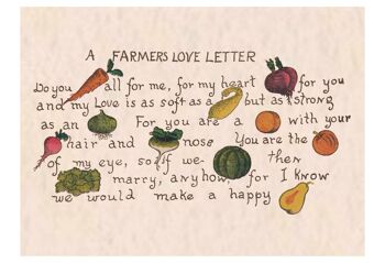 Une lettre d'amour de fermiers, 1909 - A4 (210x297mm) impression d'archives (sans cadre) 1