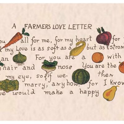 Ein Bauern-Liebesbrief, 1909 - A3 (297 x 420 mm) Archivdruck (ungerahmt)