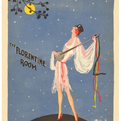Florentine Room, Addison Hotel, Detroit 1930s - A4 (210x297mm) Archival Print (Unframed)