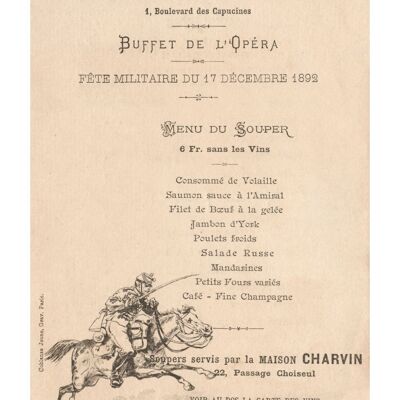 Café Napolitain, París 1892 - Impresión de archivo A4 (210x297 mm) (sin marco)