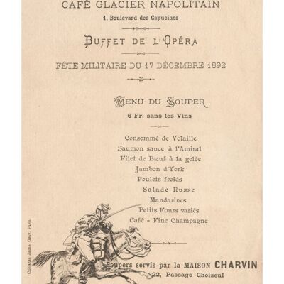 Café Napolitain, Paris 1892 - A4 (210x297mm) Archival Print (Unframed)