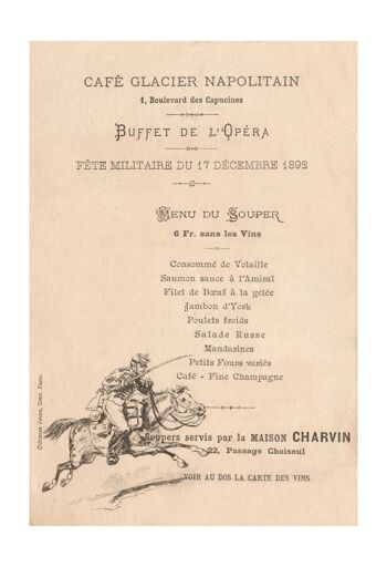 Café Napolitain, Paris 1892 - A3+ (329x483mm, 13x19 pouces) Impression d'archives (Sans cadre) 1