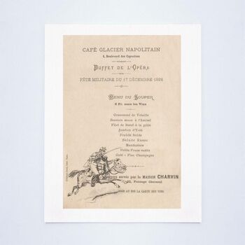 Café Napolitain, Paris 1892 - A2 (420x594mm) Tirage d'archives (Sans cadre) 3
