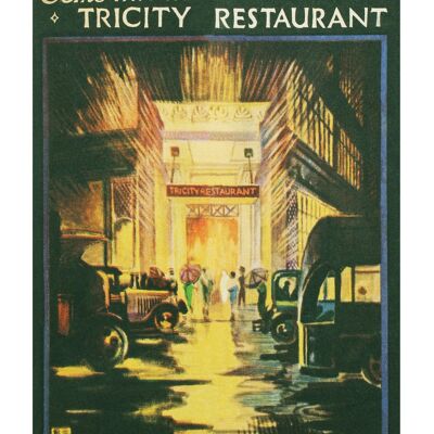 Tricity Restaurant, Londres 1927 - 50x76cm (20x30 pouces) Tirage d'archives (Sans cadre)