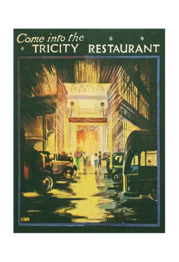 Tricity Restaurant, Londres 1927 - 50x76cm (20x30 pouces) Tirage d'archives (Sans cadre) 1